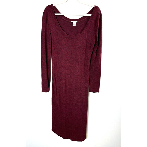 Bar III Long Sleeve Lagen Look Minimalist Cozy Casual Stretch Midi Sweater Dress - Picture 1 of 5